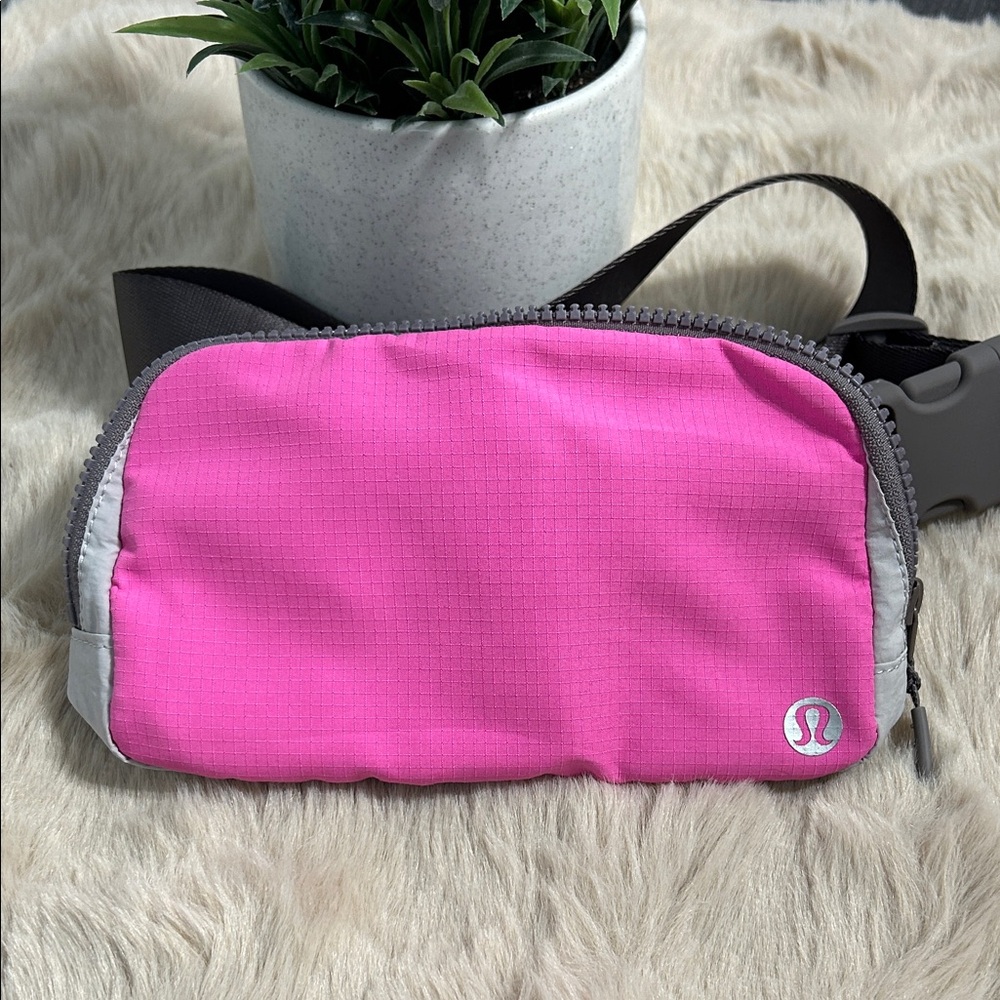 Lululemon Pink and Gray Belt Bag